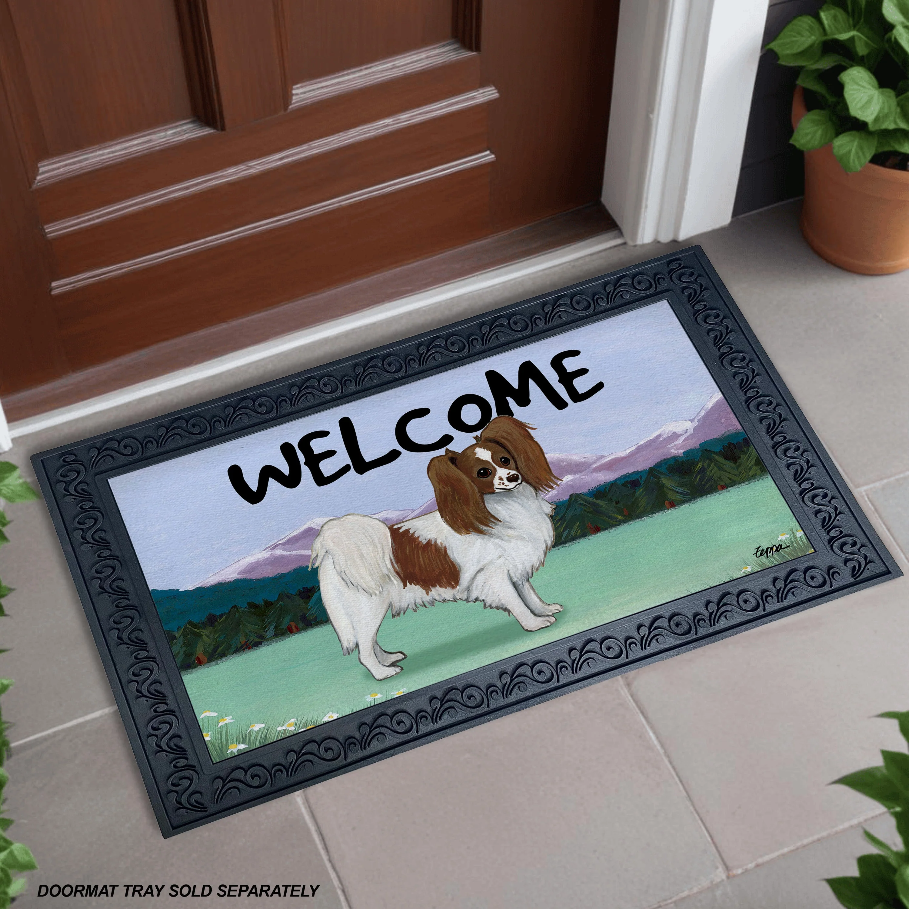 Papillon Welcome Mat - Image 2
