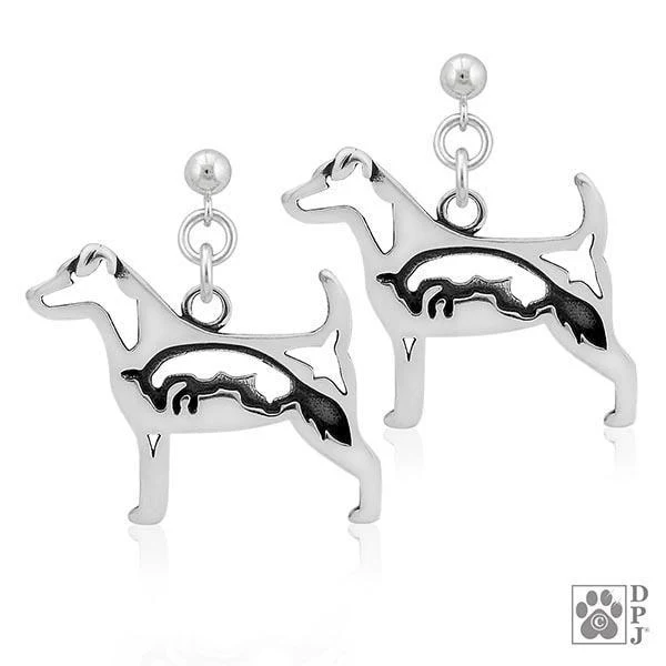 Parson Russell Terrier, w/Fox, Body, Earring - Image 2