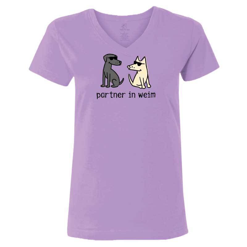 Partner in Weim - Ladies T-Shirt V-Neck - Image 4