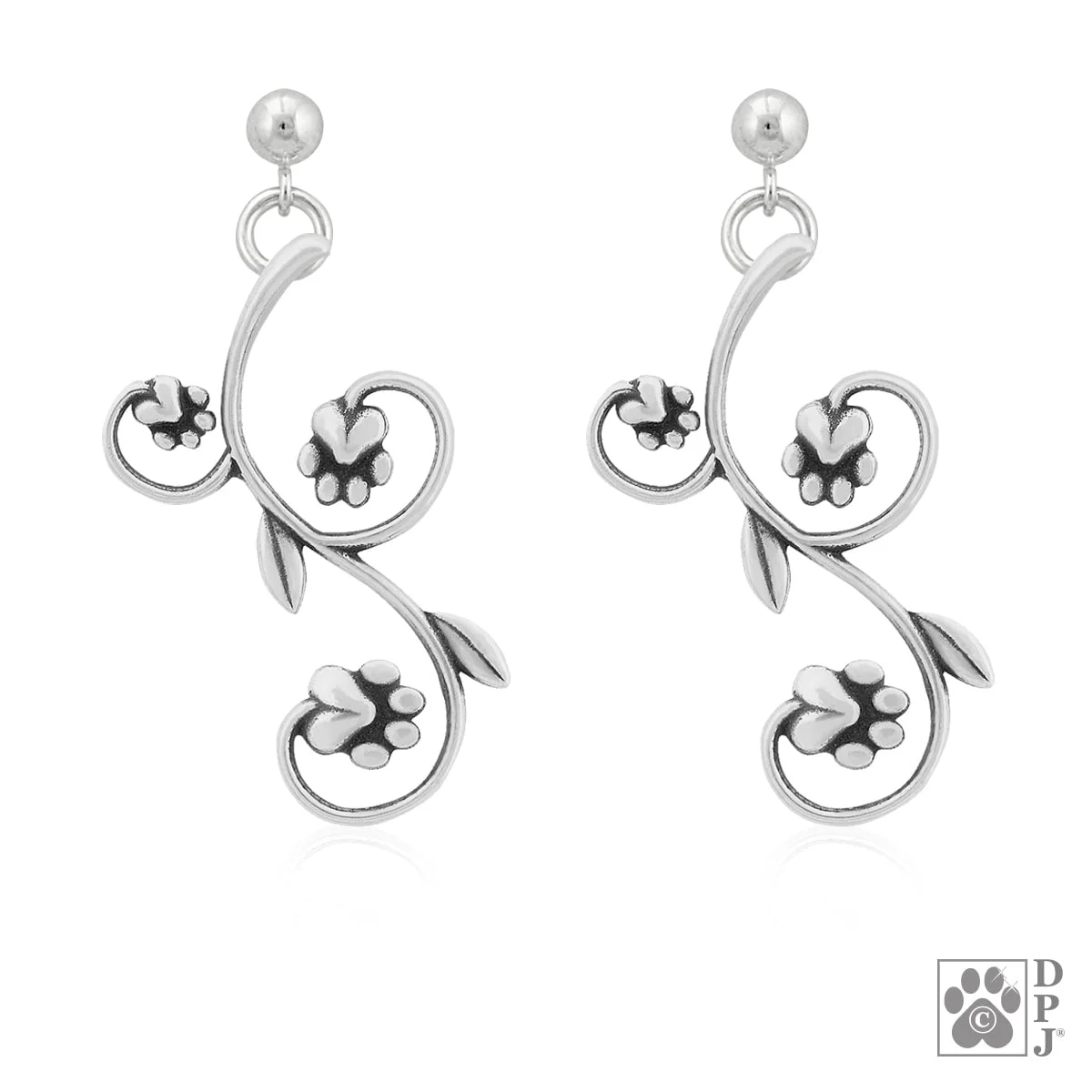 Life's Treasures Paw Print Earrings - Image 2