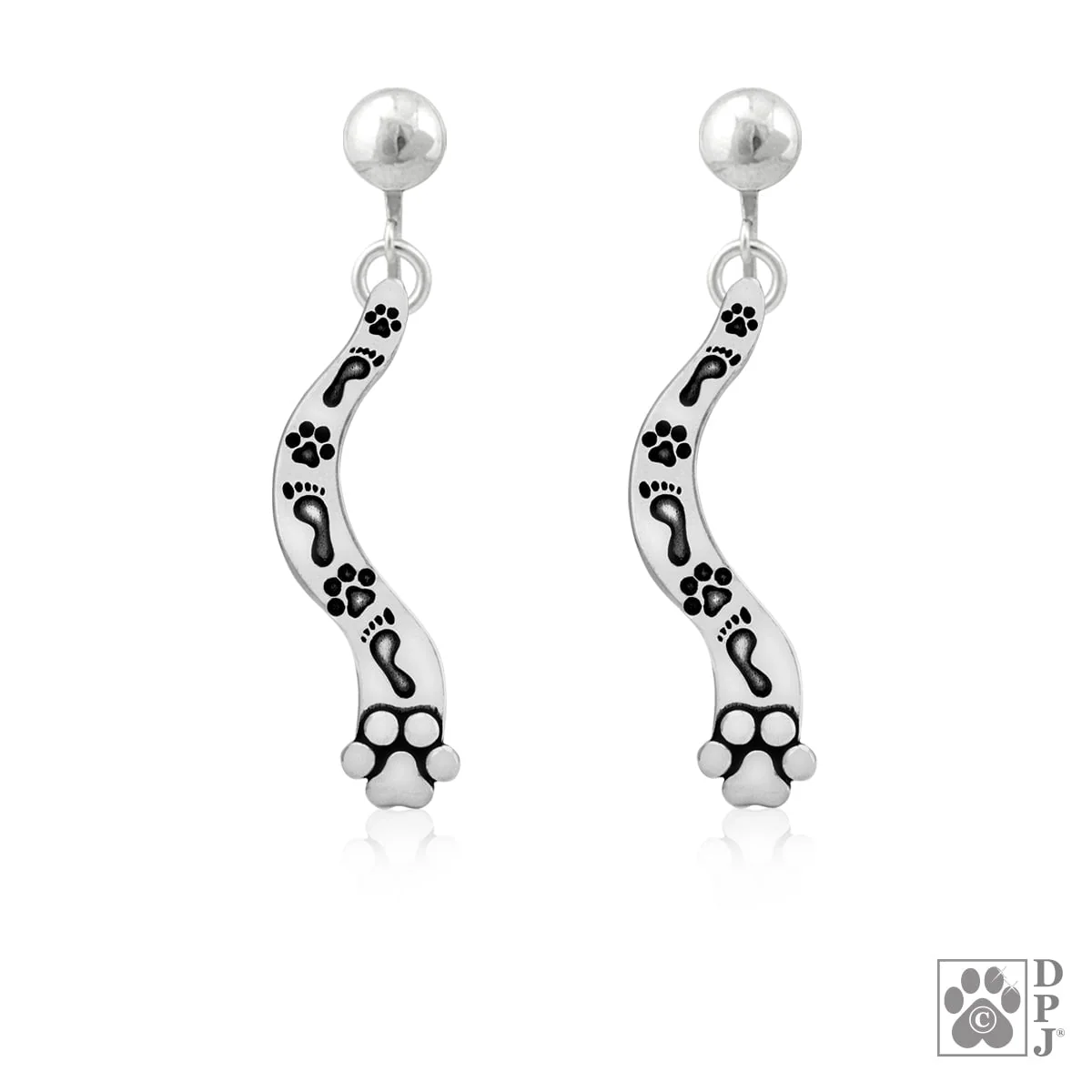 The Path Paw Print Earrings - Image 2