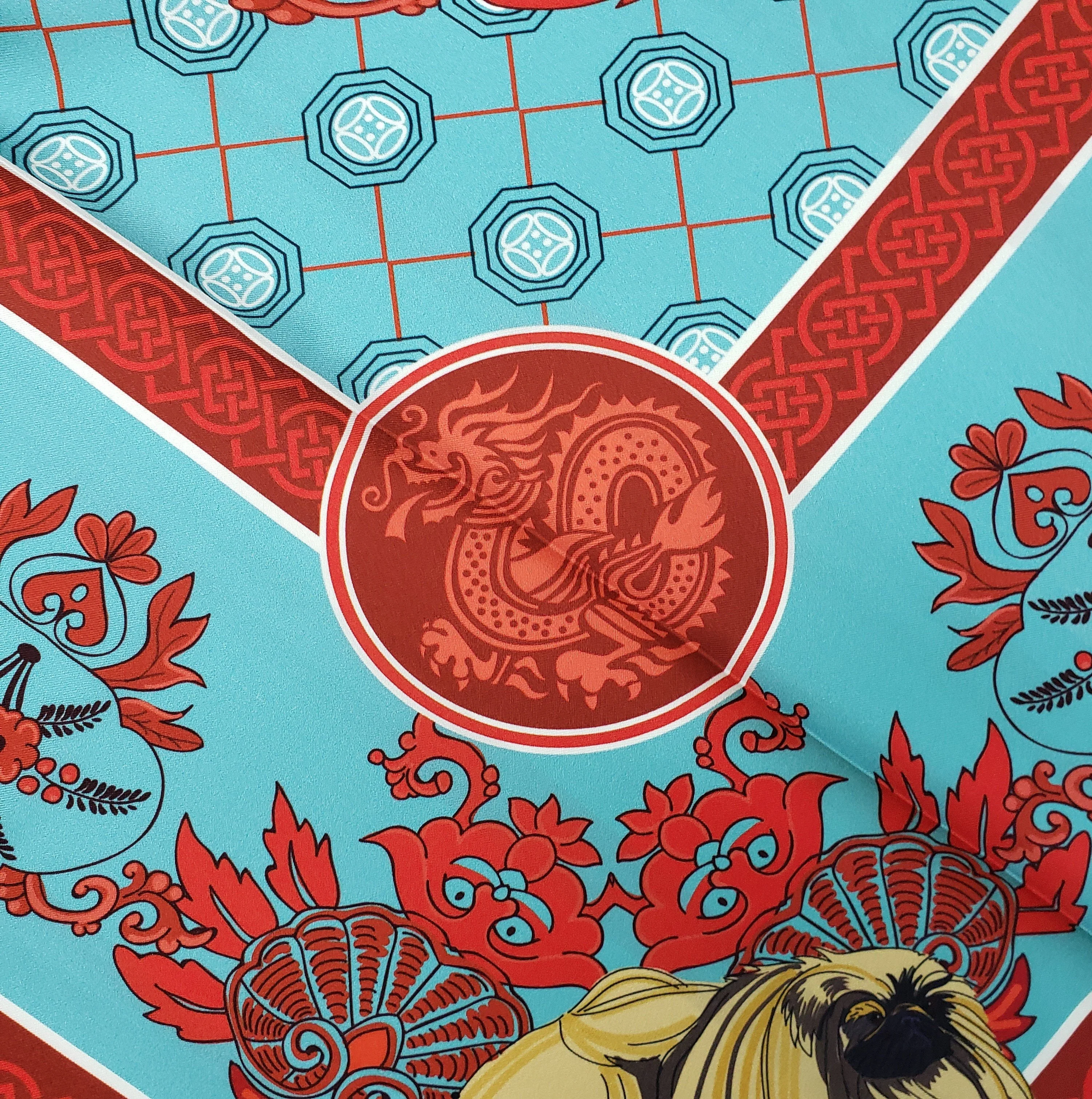 Pekingese Square Silk Scarf - Image 5