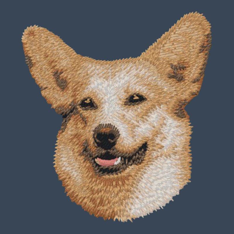 Pembroke Welsh Corgi Embroidered Women's Denim Shirt - Image 4