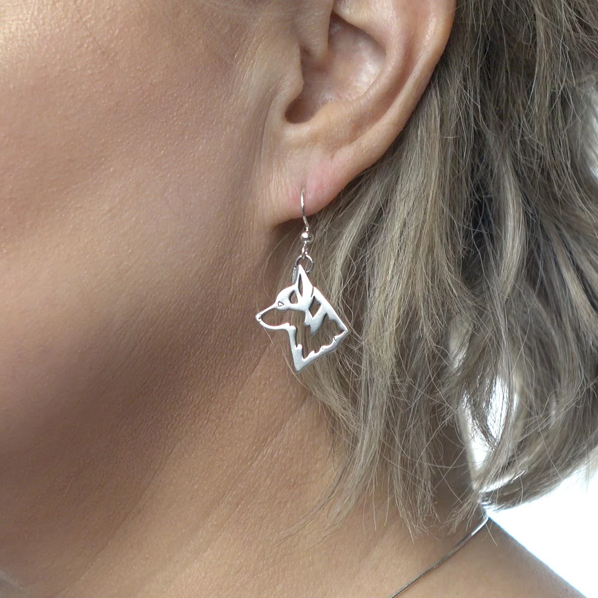 Pembroke Welsh Corgi, Head, Earring - Image 3