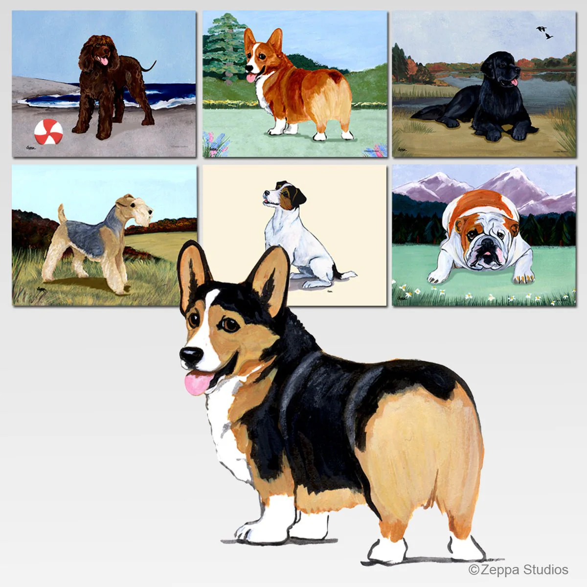 Pembroke Welsh Corgi Scenic Cutting Board - Image 2
