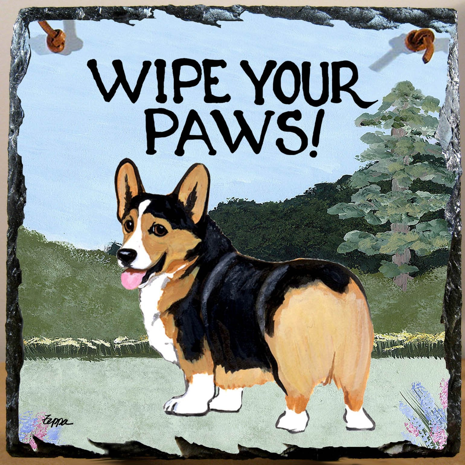 Pembroke Welsh Corgi Slate Sign
