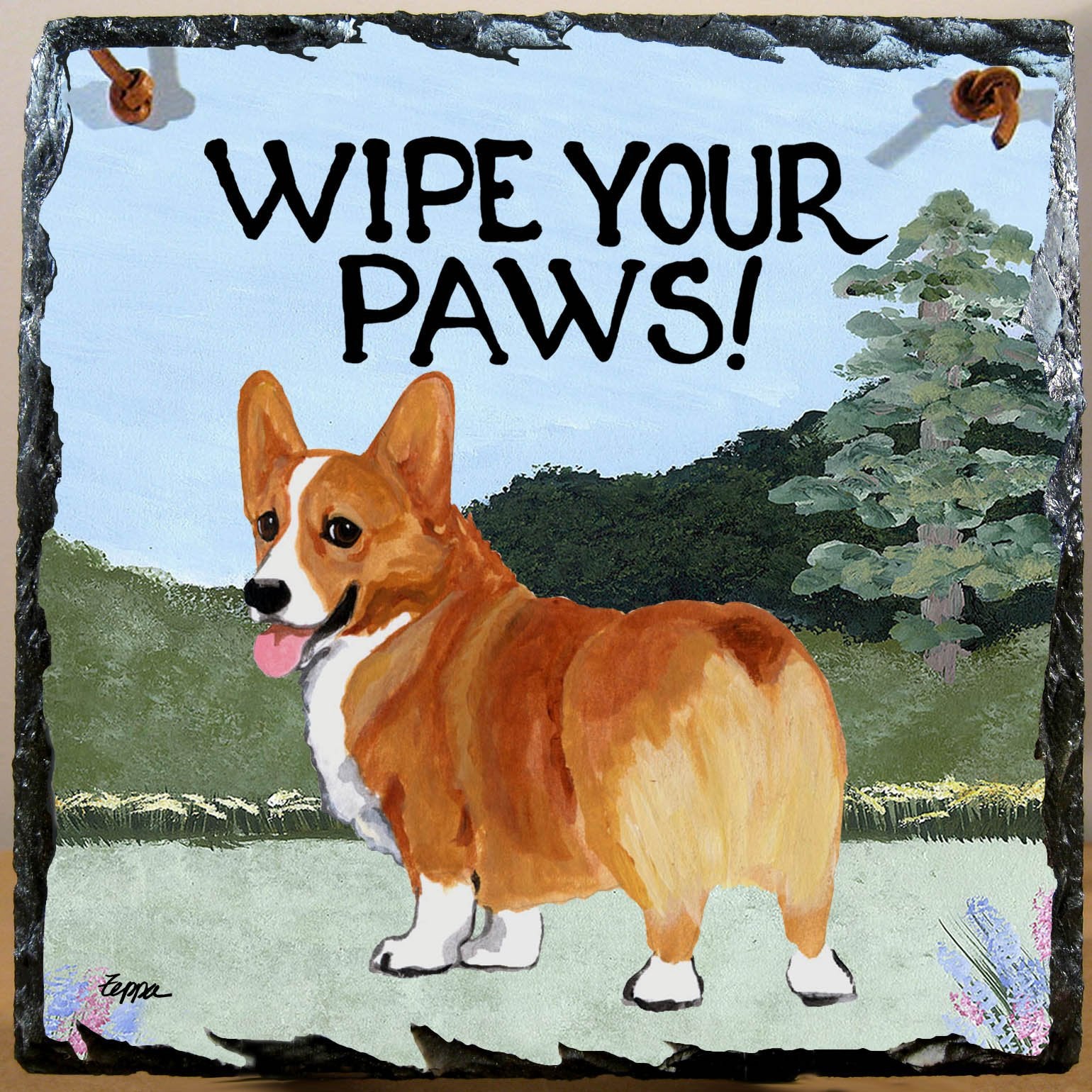 Pembroke Welsh Corgi Slate Sign - Image 2