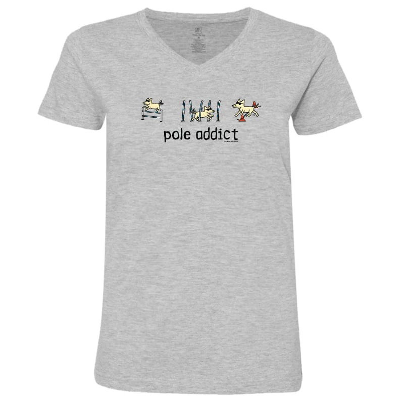 Pole Addict - Ladies T-Shirt V-Neck - Image 3
