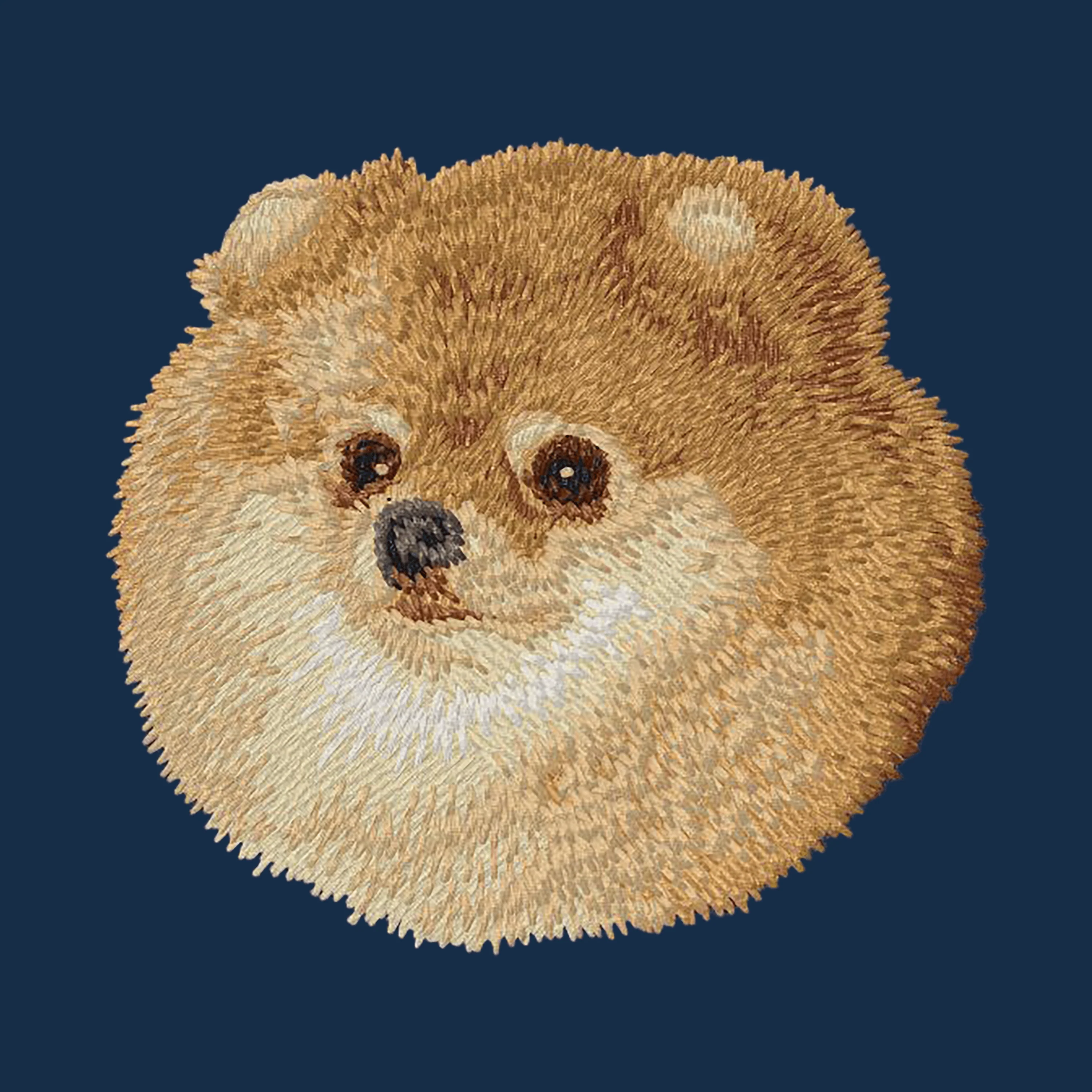 Pomeranian Embroidered Men's Denim Shirt - Image 4