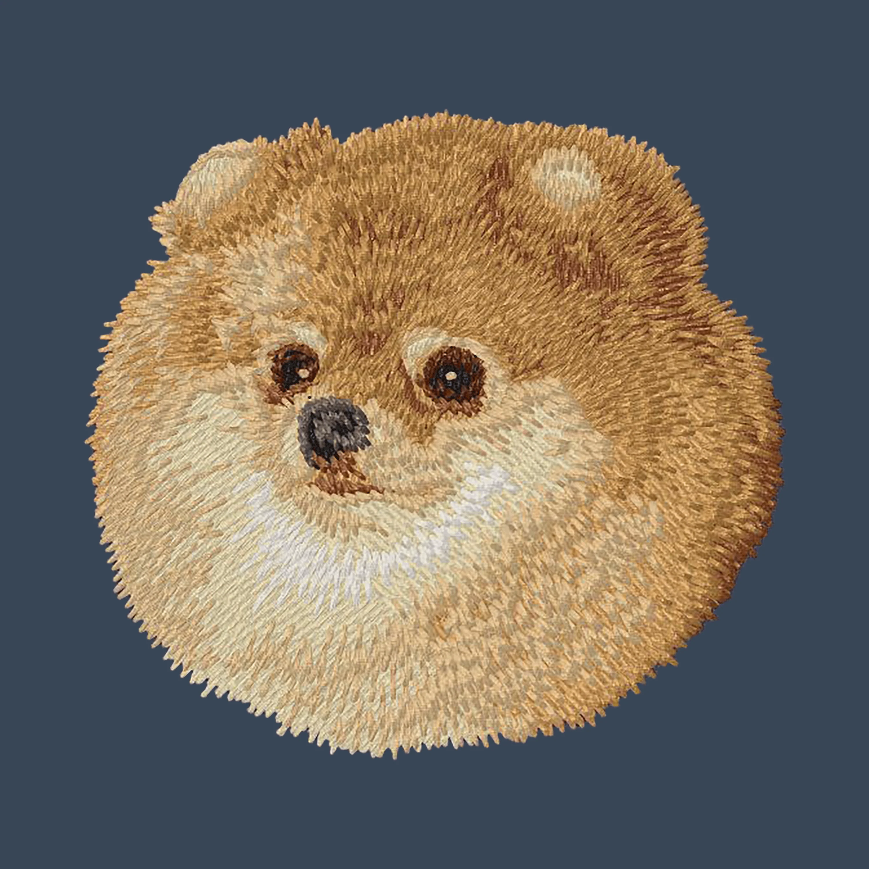 Pomeranian Embroidered Women's Denim Shirt - Image 4