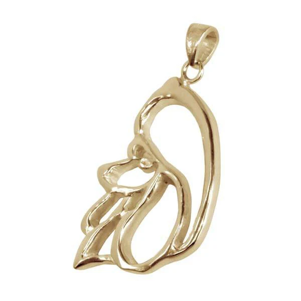 Poodle 14K Gold Cut Out Pendant - Image 3