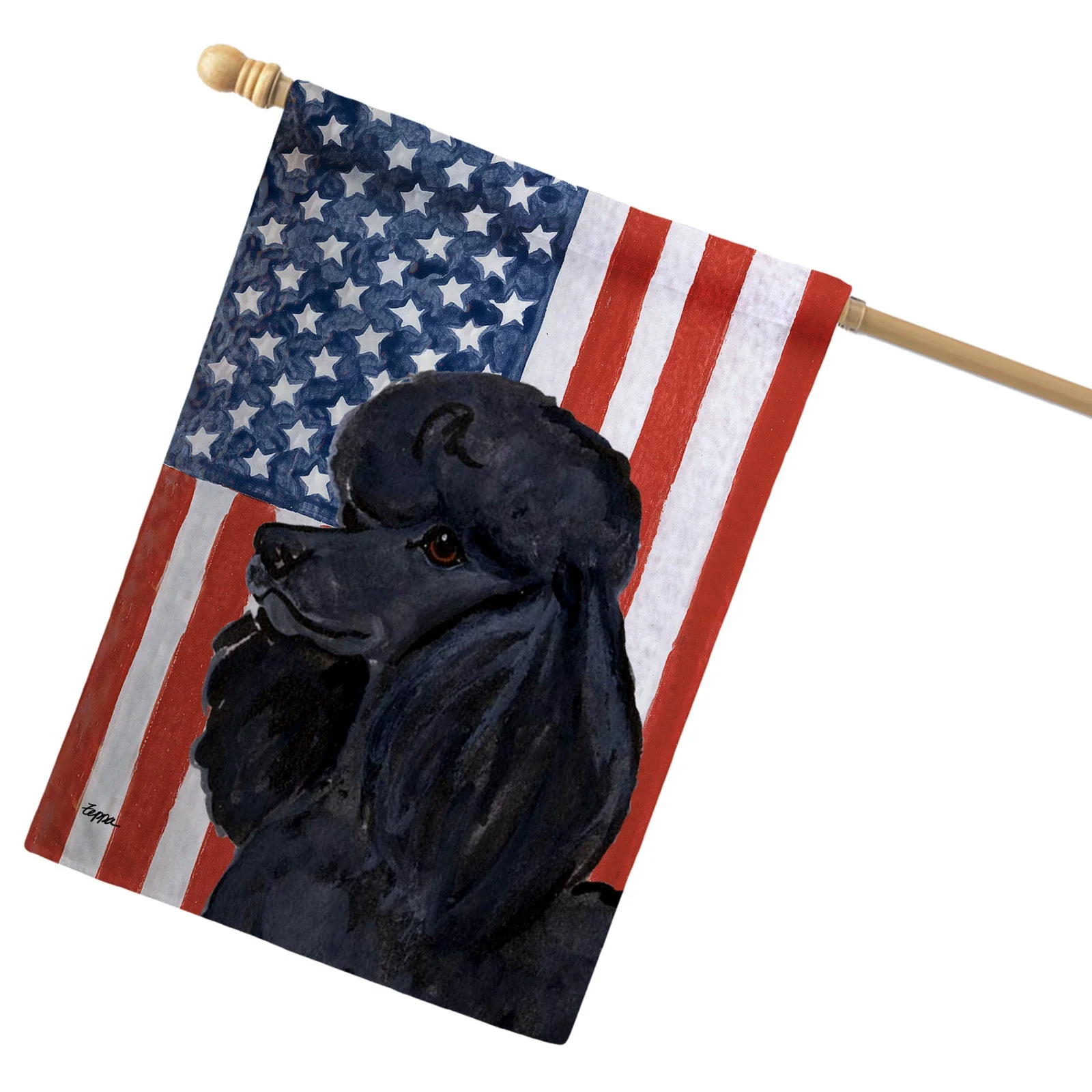 Poodle Americana House Flag - Image 3