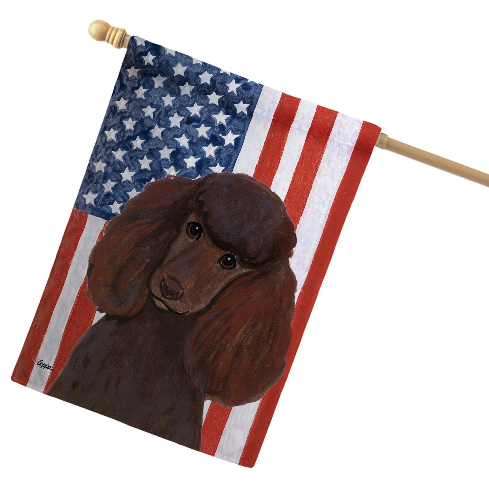 Poodle Americana House Flag - Image 4
