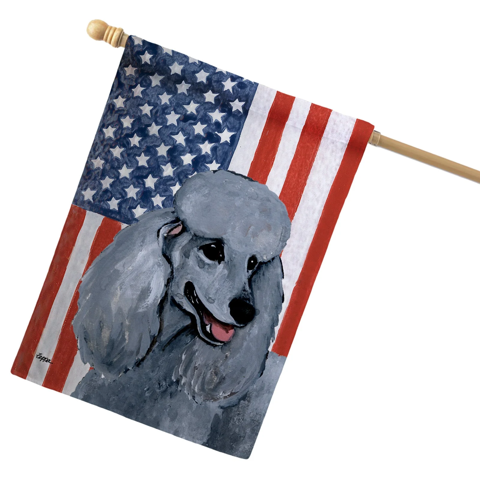 Poodle Americana House Flag - Image 5