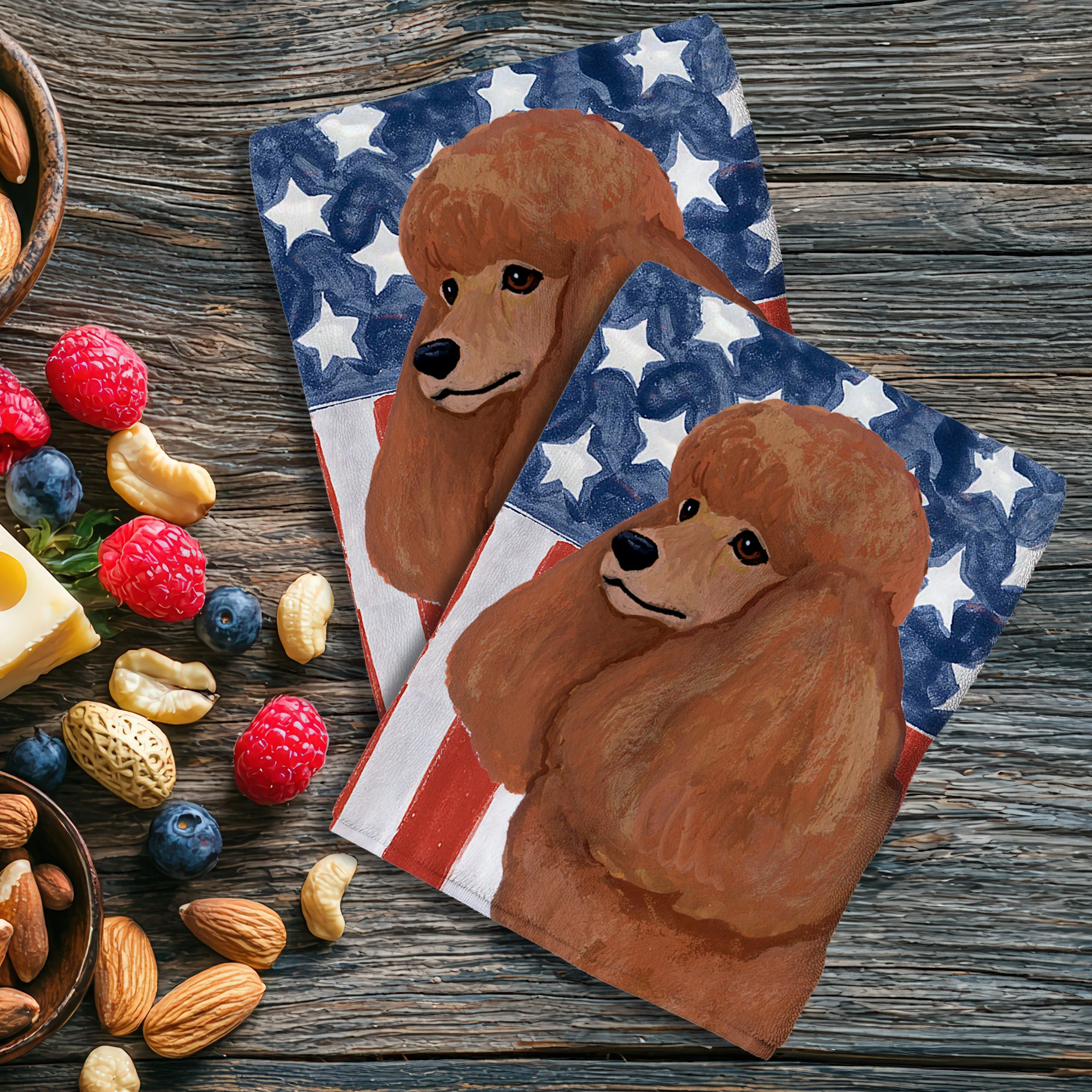 Poodle Americana Kitchen Towel Set - Image 2
