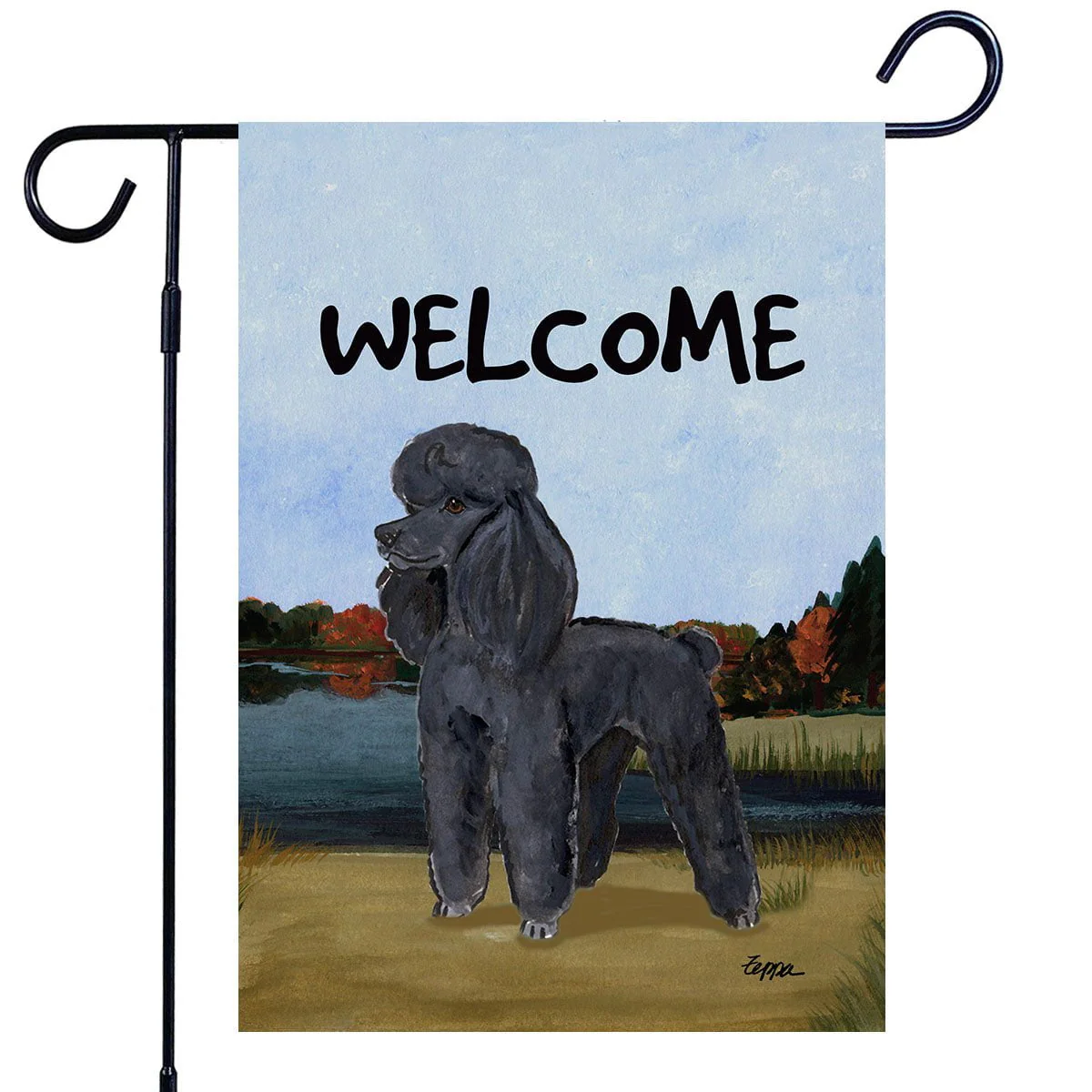 Poodle Garden Flag - Image 3