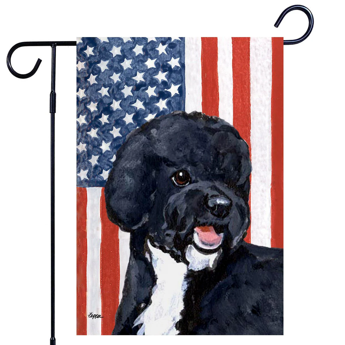 Portuguese Water Dog  Americana Garden Flag