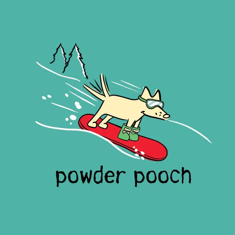 Powder Pooch - Ladies T-Shirt V-Neck - Image 2