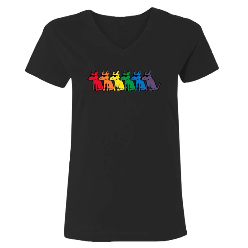 Pride Teddy - Ladies T-Shirt V-Neck - Image 2