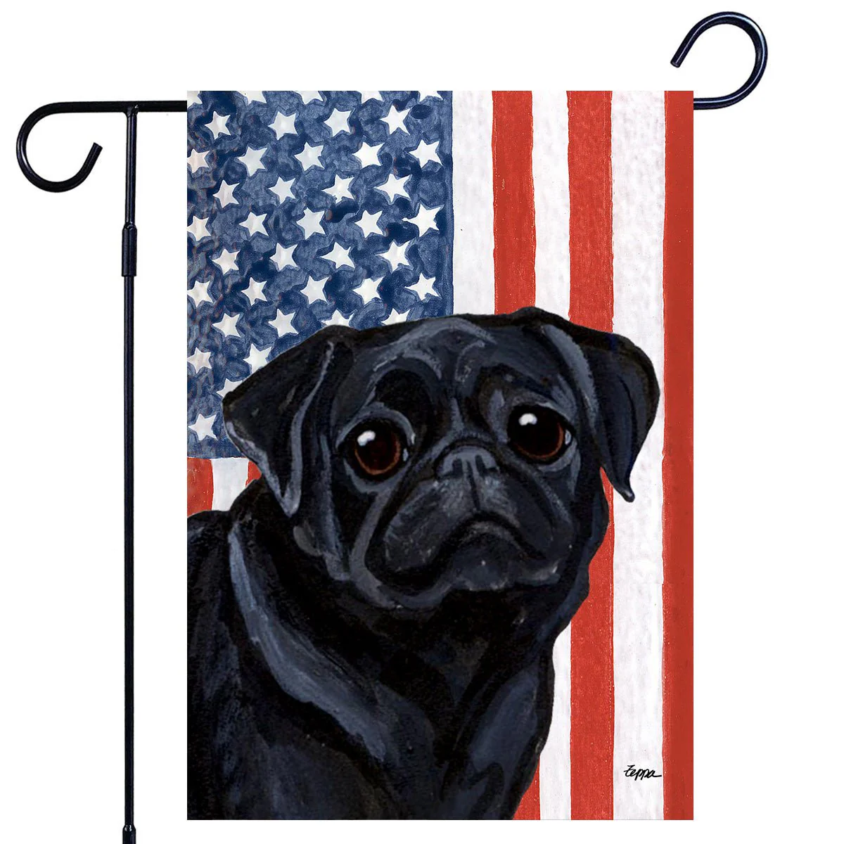 Pug Americana Garden Flag - Image 2