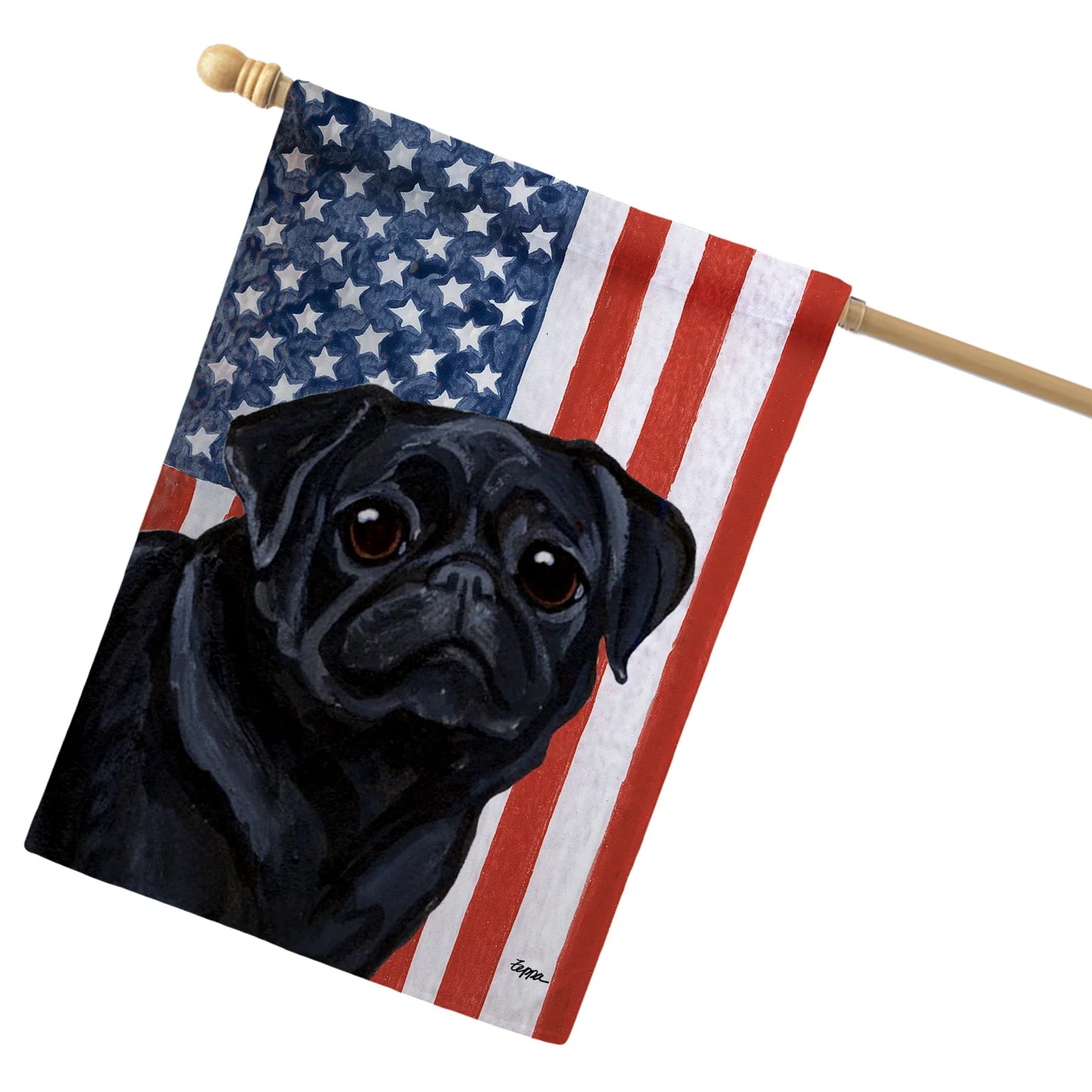 Pug Americana House Flag - Image 2