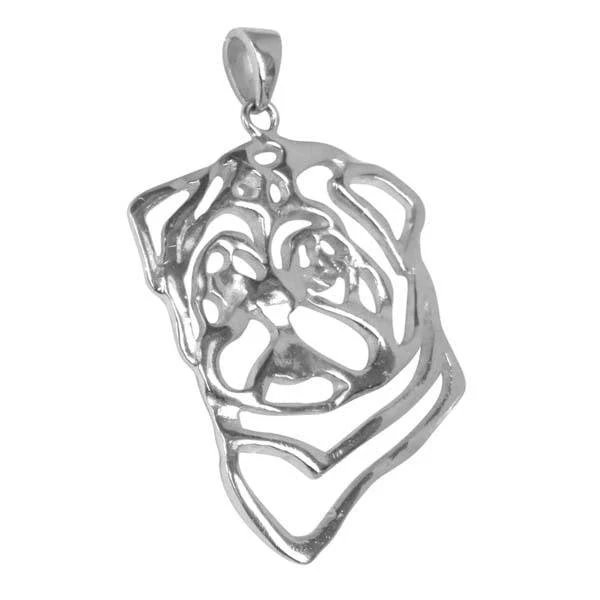 Pug Sterling Silver Cut Out Pendants - Image 3