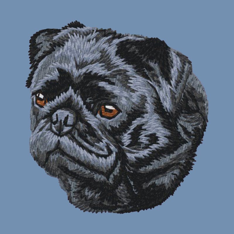Pug Embroidered Men's Denim Shirt - Image 2