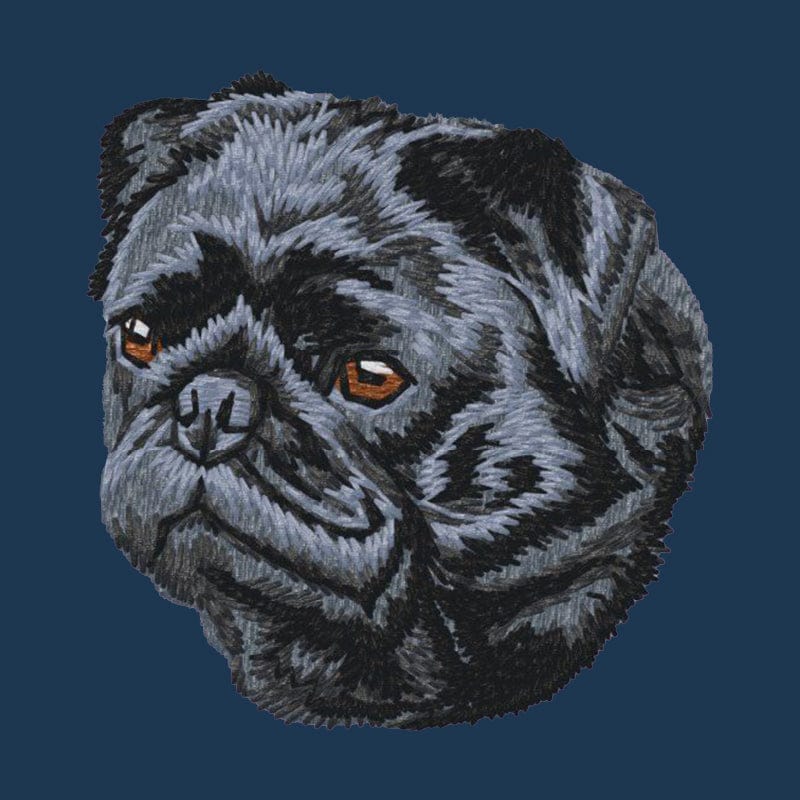 Pug Embroidered Men's Denim Shirt - Image 4