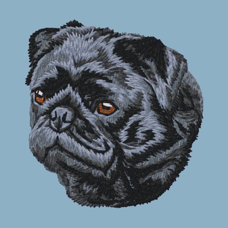 Pug Embroidered Sweatshirt Hoodie - Image 4