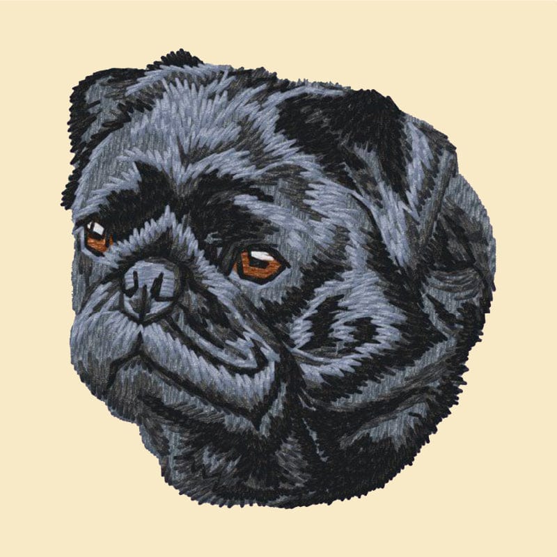 Pug Embroidered Tote - Image 4