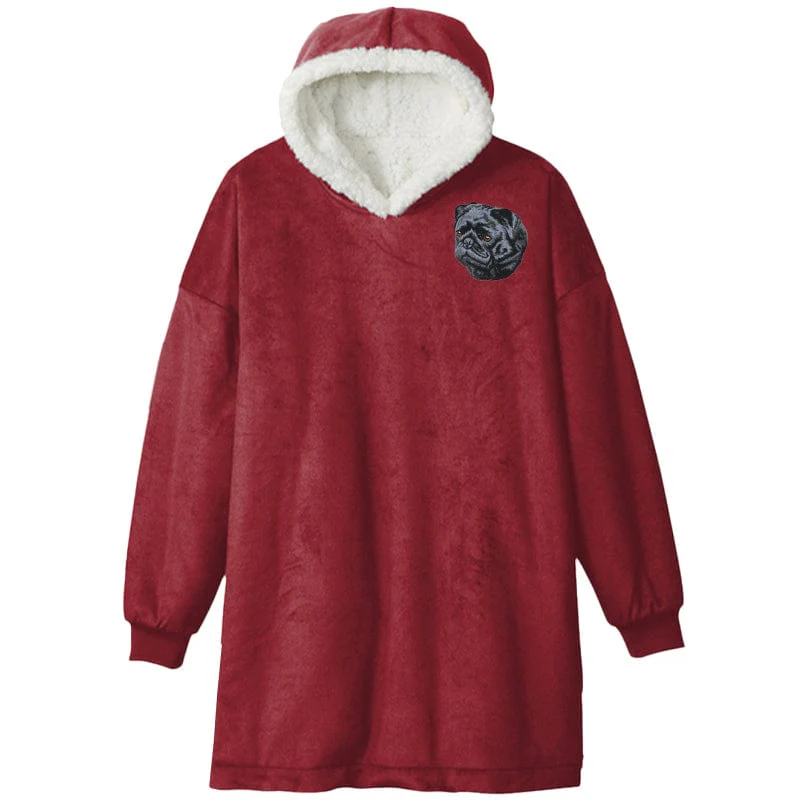 Pug Embroidered Wearable Blanket - Image 7