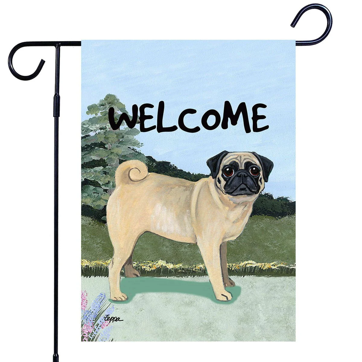 Pug Garden Flag - Image 2