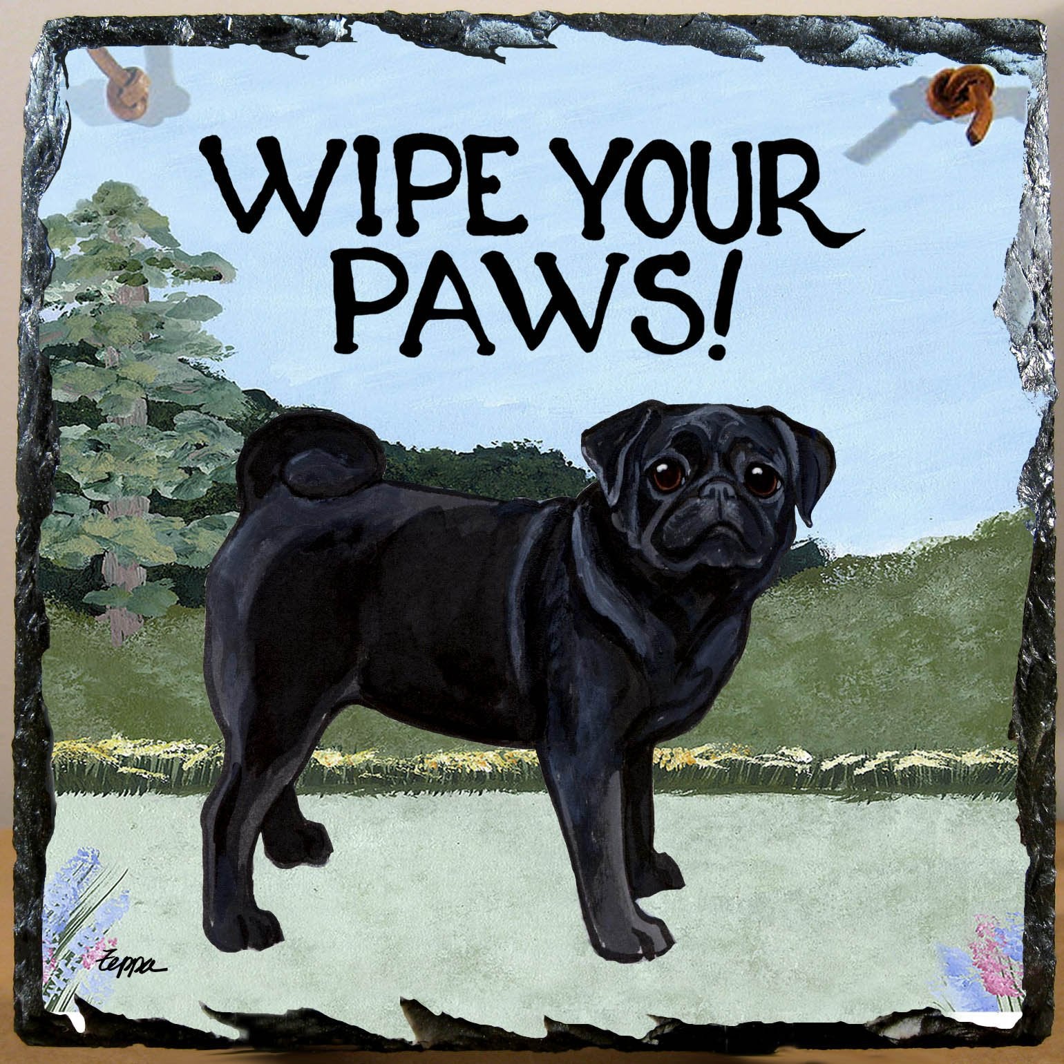 Pug Slate Sign