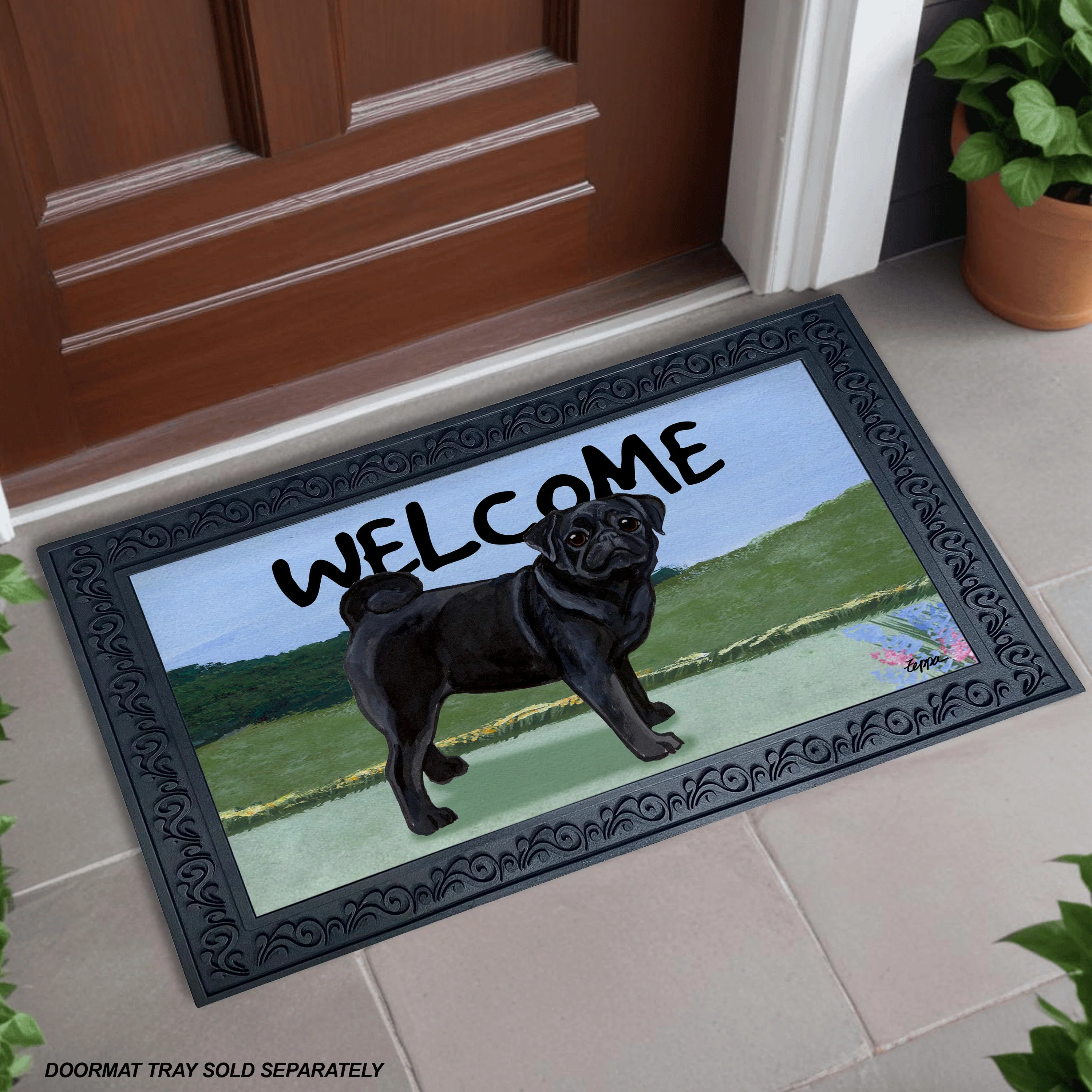 Pug Welcome Mat - Image 2
