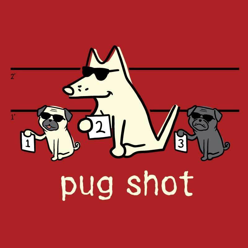 Pug Shot - Ladies T-Shirt Crew Neck - Image 2