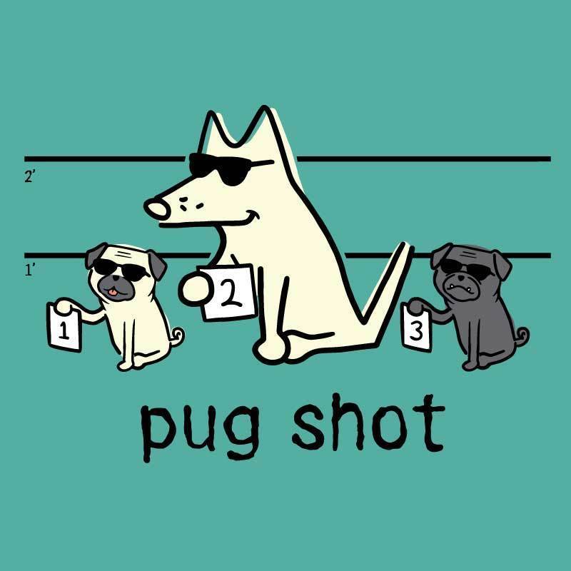 Pug Shot - Ladies T-Shirt V-Neck - Image 2