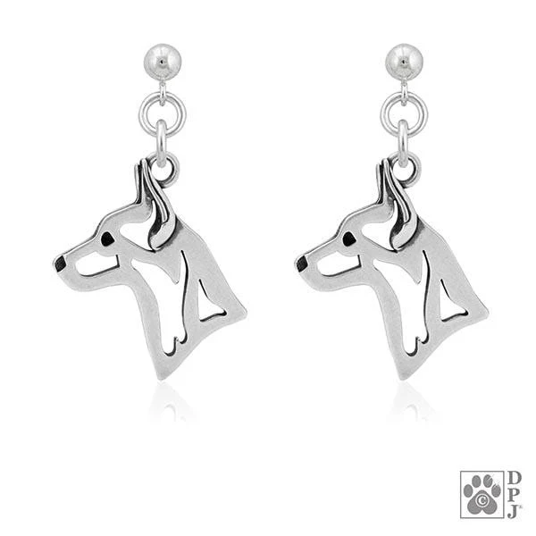 Rat Terrier, Head, Earring - Image 2