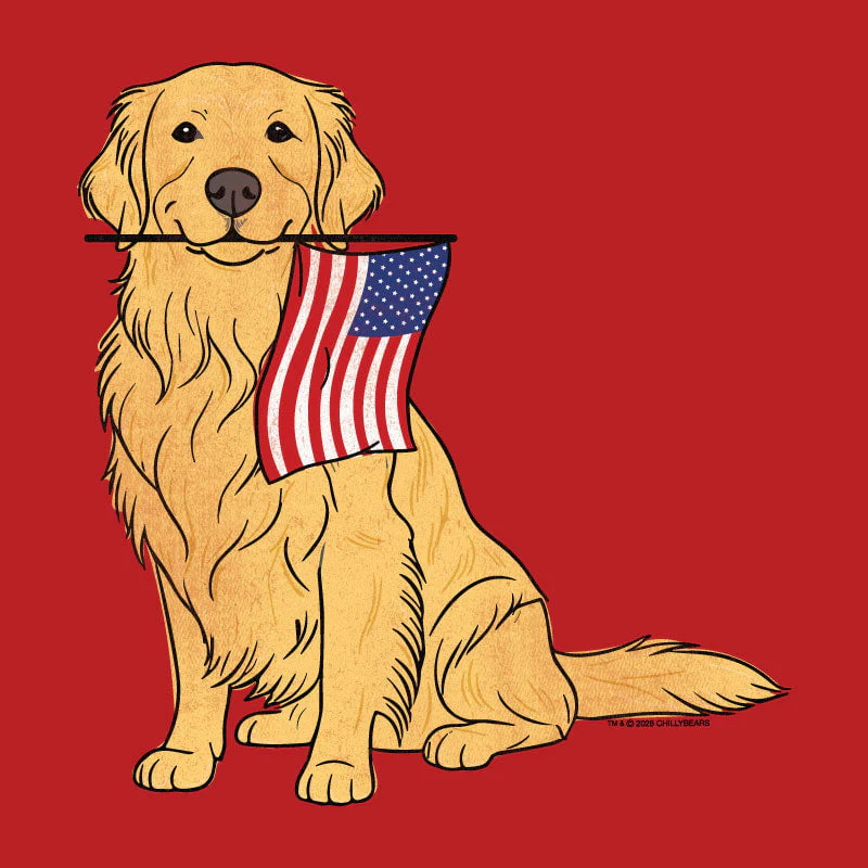 Red White and Golden - Ladies Racerback Tank Top - Image 2