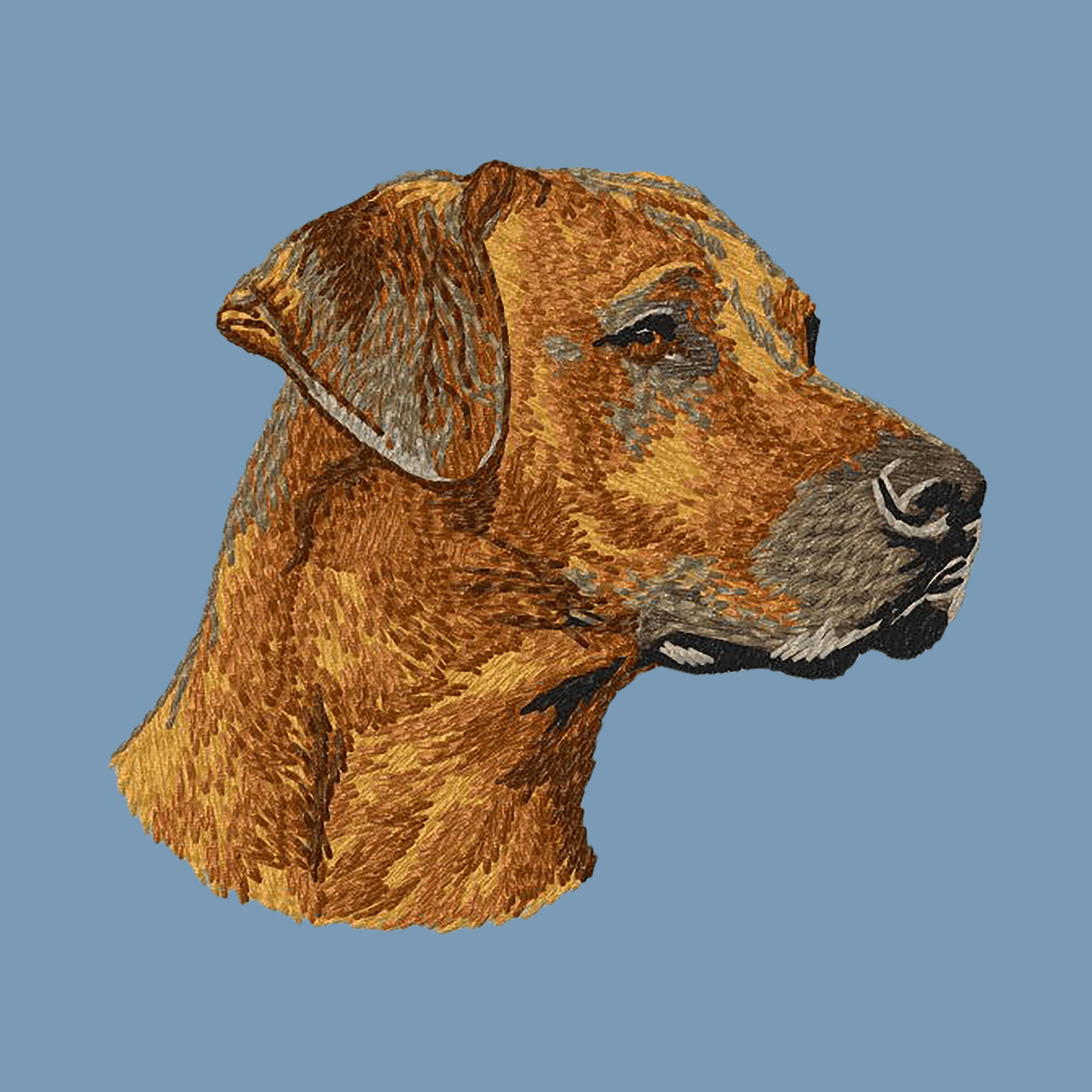 Rhodesian Ridgeback Embroidered Men's Denim Shirt - Image 2