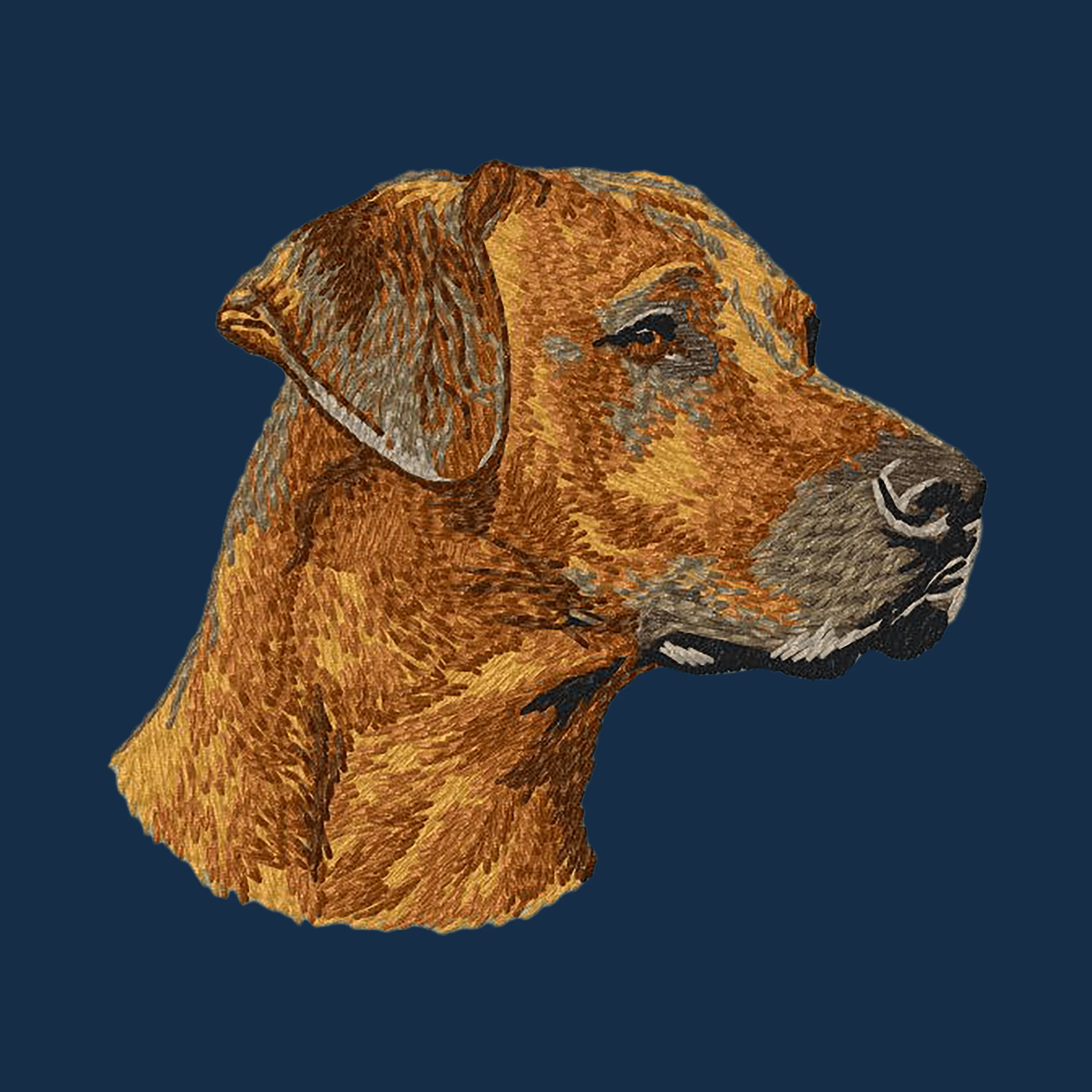 Rhodesian Ridgeback Embroidered Men's Denim Shirt - Image 4