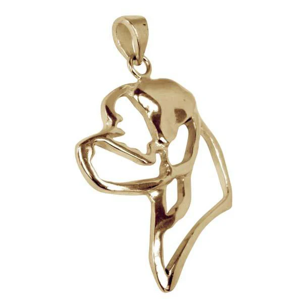 Rottweiler 14K Gold Cut Out Pendant - Image 2