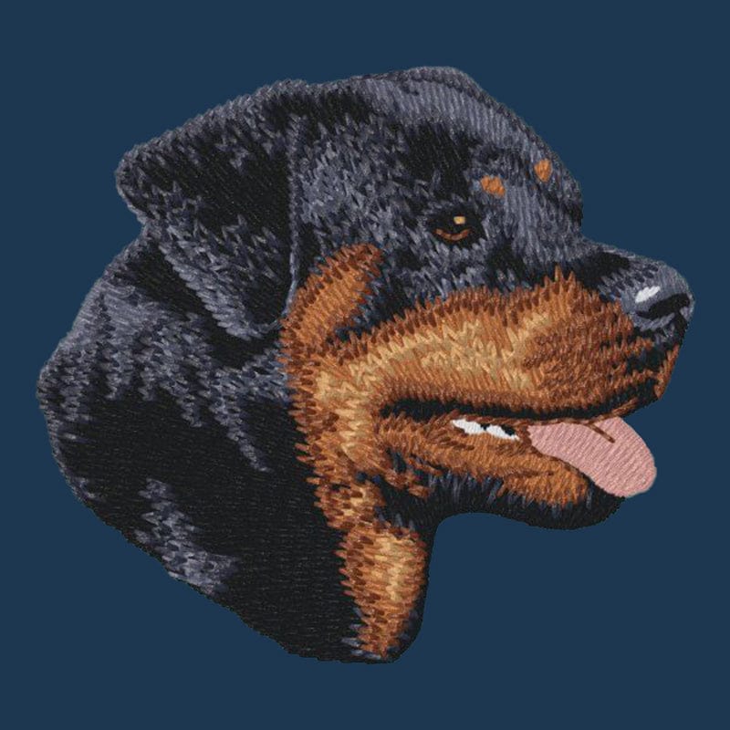 Rottweiler Embroidered Men's Denim Shirt - Image 4
