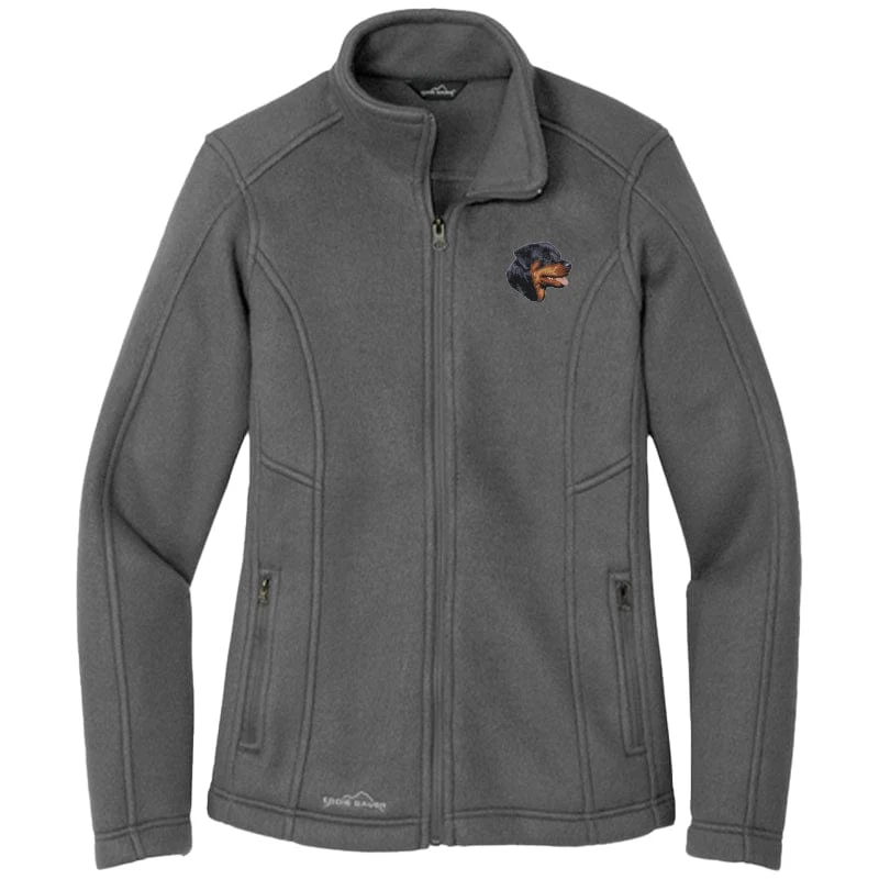 Rottweiler Embroidered Women's Fleece Jacket