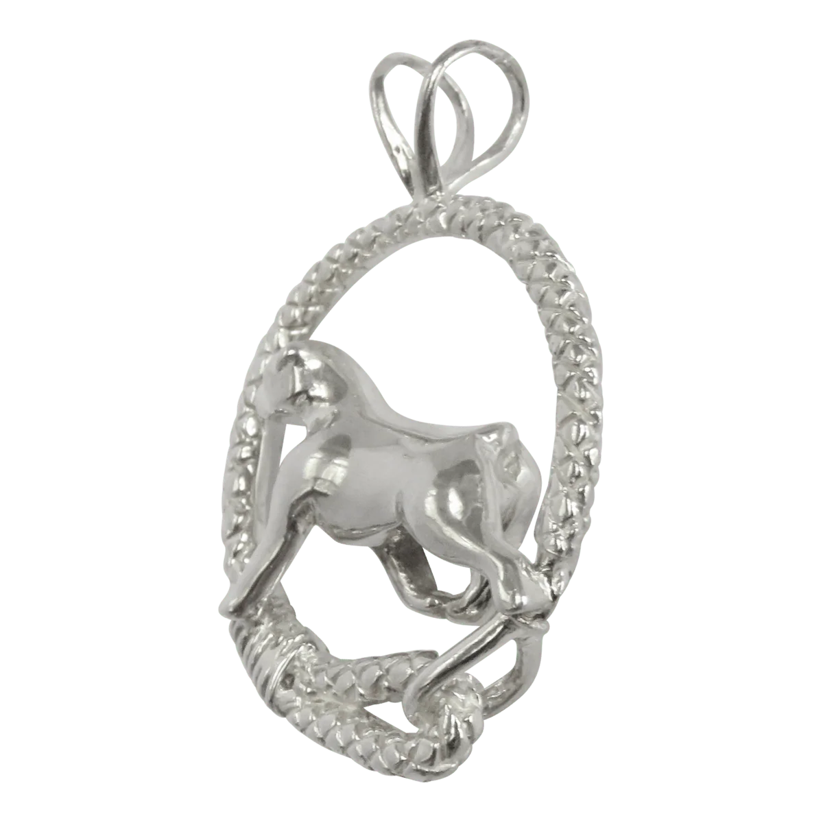 Rottweiler in Solid Sterling Silver Leash Pendant - Image 3