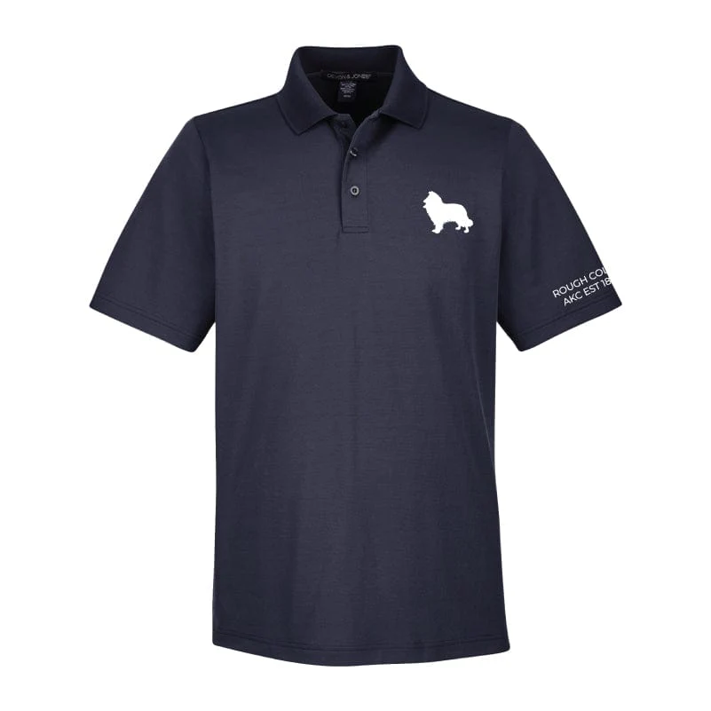 Rough Collie Embroidered AKC Men's Polo - Image 7