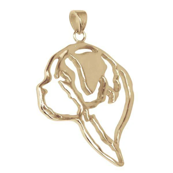 Saint Bernard 14K Gold Cut Out Pendant - Image 2