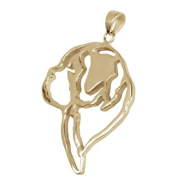 Saint Bernard 14K Gold Cut Out Pendant - Image 3
