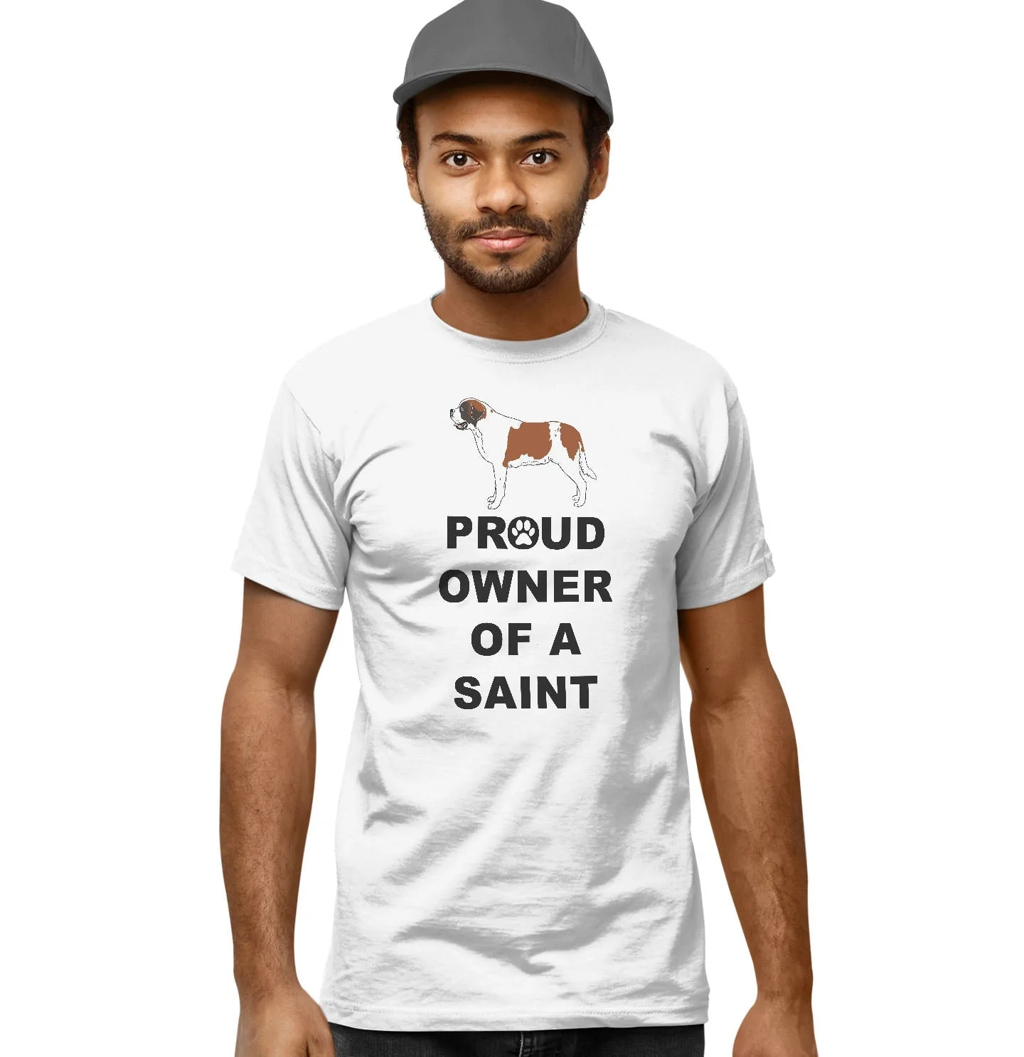 Saint Bernard Proud Owner - Adult Unisex T-Shirt - Image 4