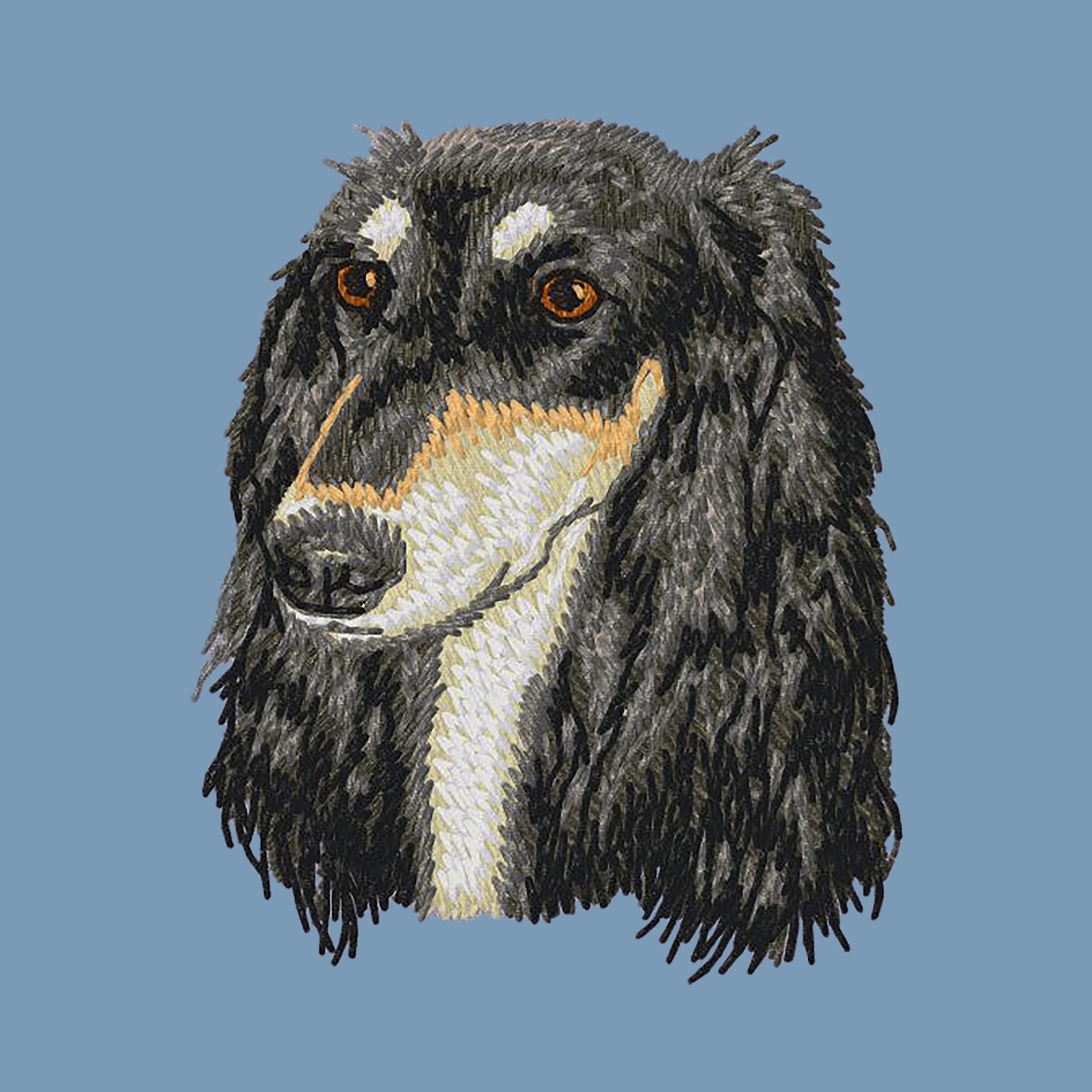 Saluki Embroidered Men's Denim Shirt - Image 2