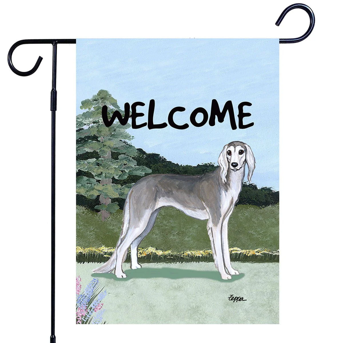 Saluki Garden Flag